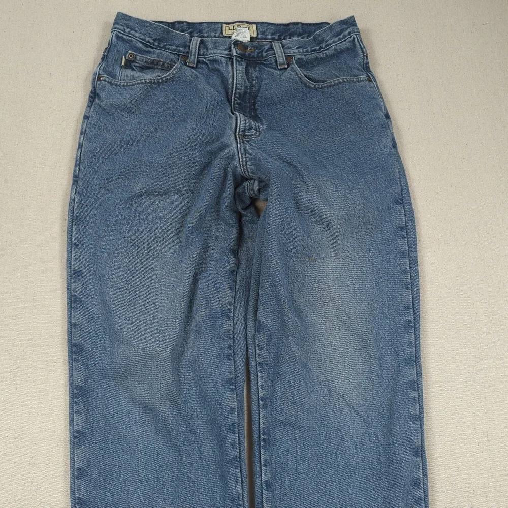 Vintage LL Bean Jeans Mens‎ 34x30 Blue Flannel Lined Classic Casual Denim